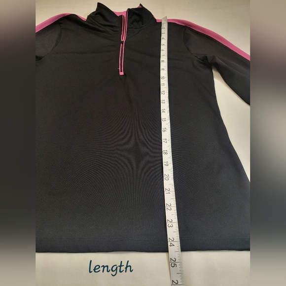 Lauren Ralph Lauren Long Sleeve Quarter Zip Black Athletic Polo Size Medium - Picture 7 of 9
